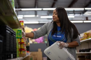 Food bank volunteer